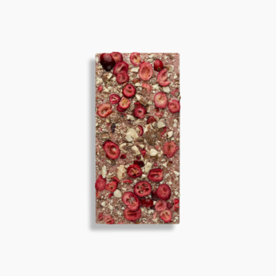 Czekolada różowa RUBY z żurawiną i migdałami 85g