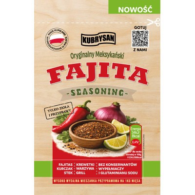 Przyprawa do Wołowiny i Kurczaka z grilla Fajita seasoning 30g na 1kg mięsa