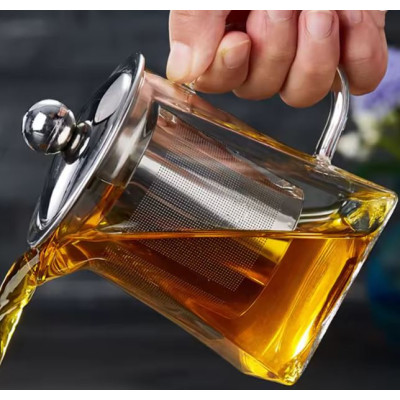 Czajnik ze szkła 650ml z metalowym wkładem