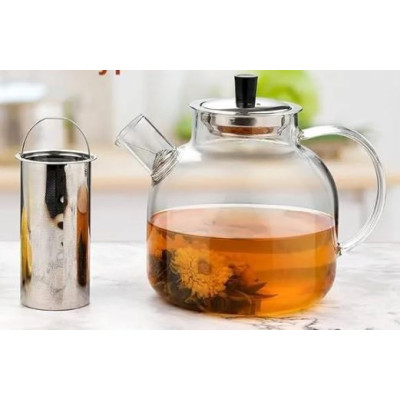 Czajnik ze szkła 1100ml z metalowym wkładem